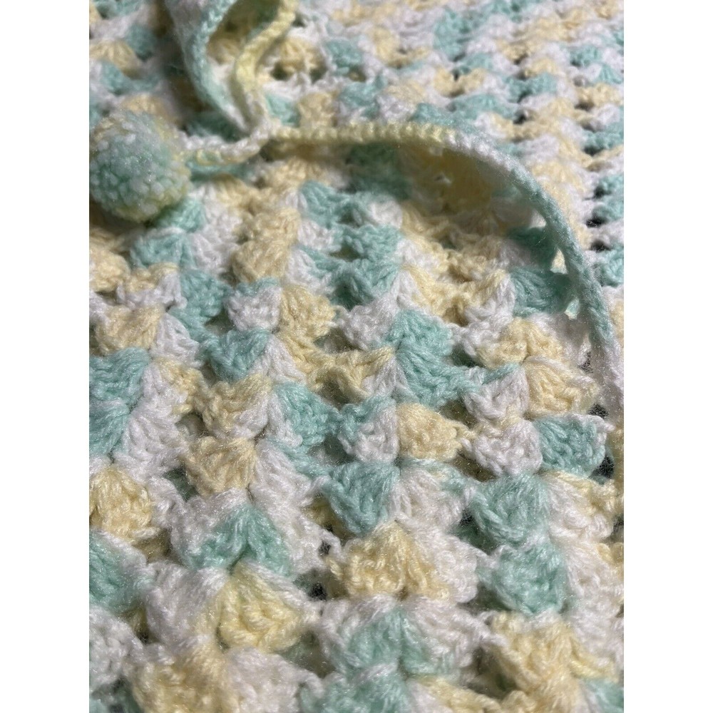 Handmade Crocheted Baby Hooded Cape Poncho Blanket Wrap - Picture 5 of 13